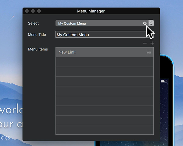 Menu Manager – Blocs – User Documents