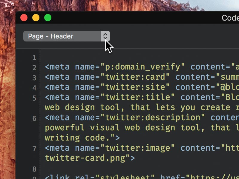 Code Editor – Blocs – User Documents